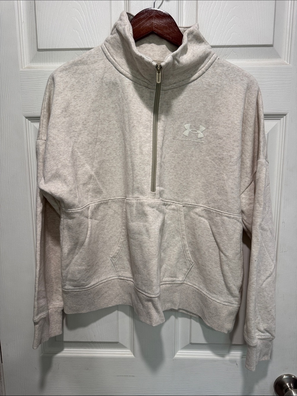 Under Armour Heather Tans Quarter-Zip Pullover
